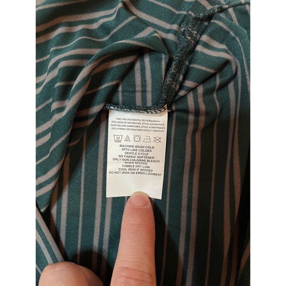 PHILADELPHIA EAGLES Polo NEW Moisture Wicking Mens Size L Large Green Gray - Picture 9 of 9